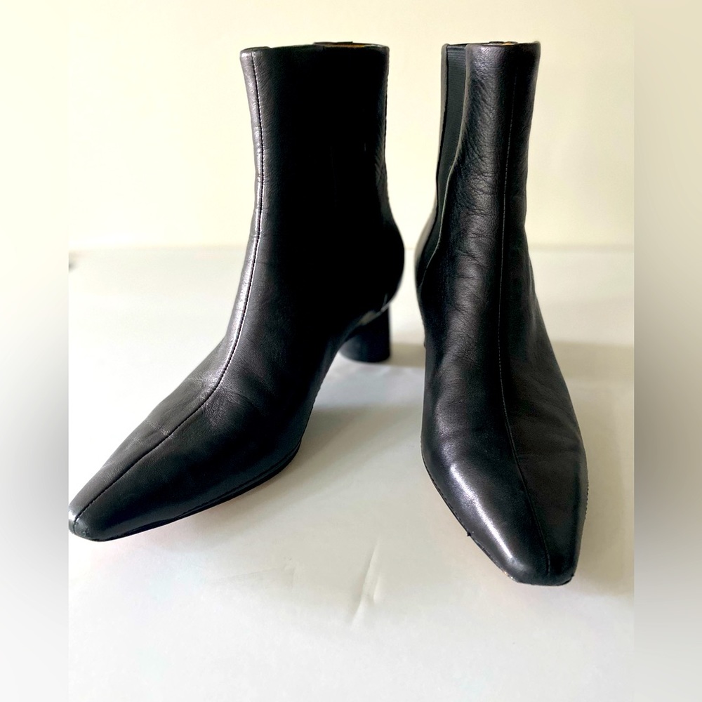 Rag & Bone black leather Jet Chelsea boots almond toe 38 / 8 like new